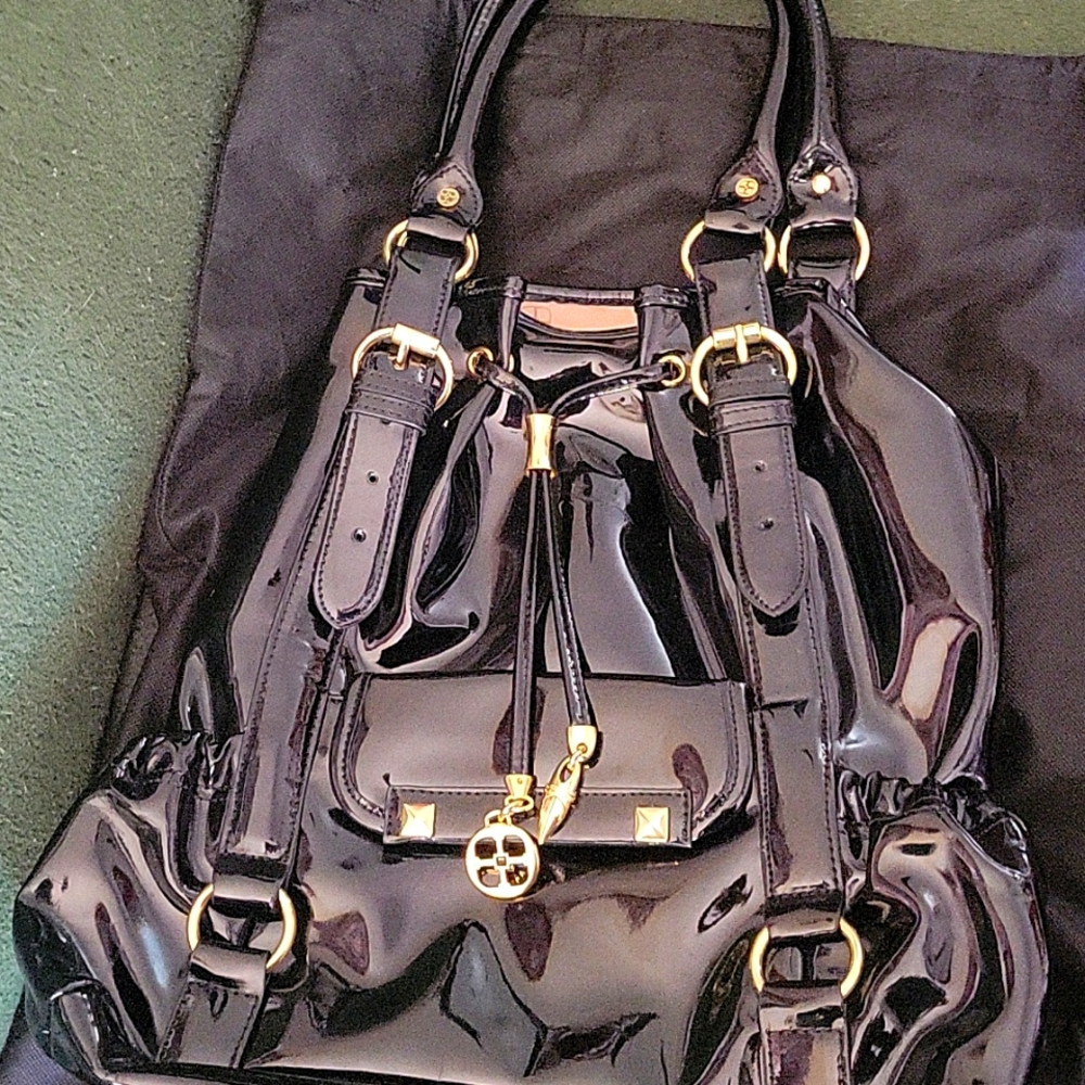 Iman Black Patent bag